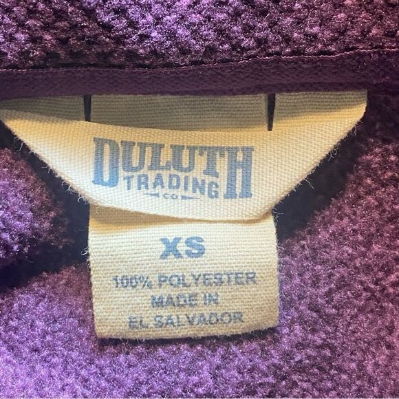 Duluth Trading Company Purple Textured Fleece Jacket Size XS - Picture 3 of 12
